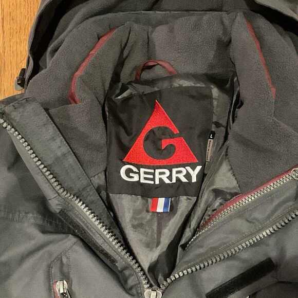 Gerry Sz L Gray 3 In 1 Coat W/ Zip Out Burgundy Jacket Hooded Ski Winter Puffer - Picture 7 of 16